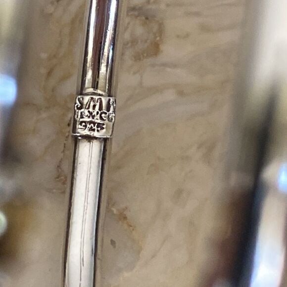 Vintage 925 Sterling Silver Bypass Bracelet - Picture 9 of 11